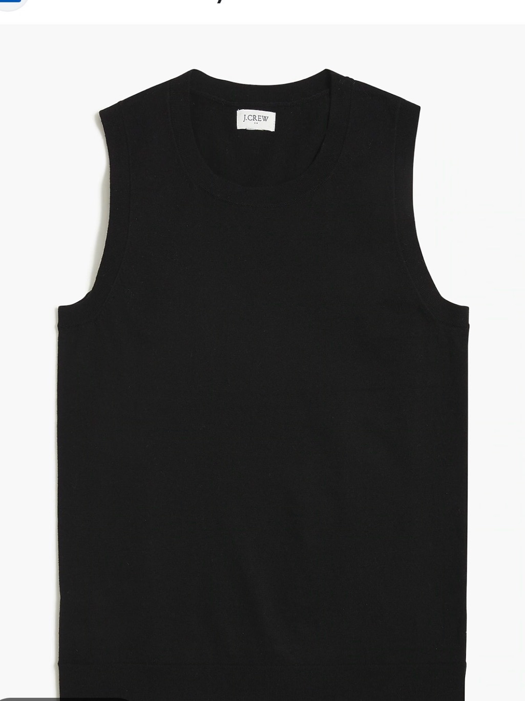 J. Crew Men’s Black Knit Sleeveless Tank